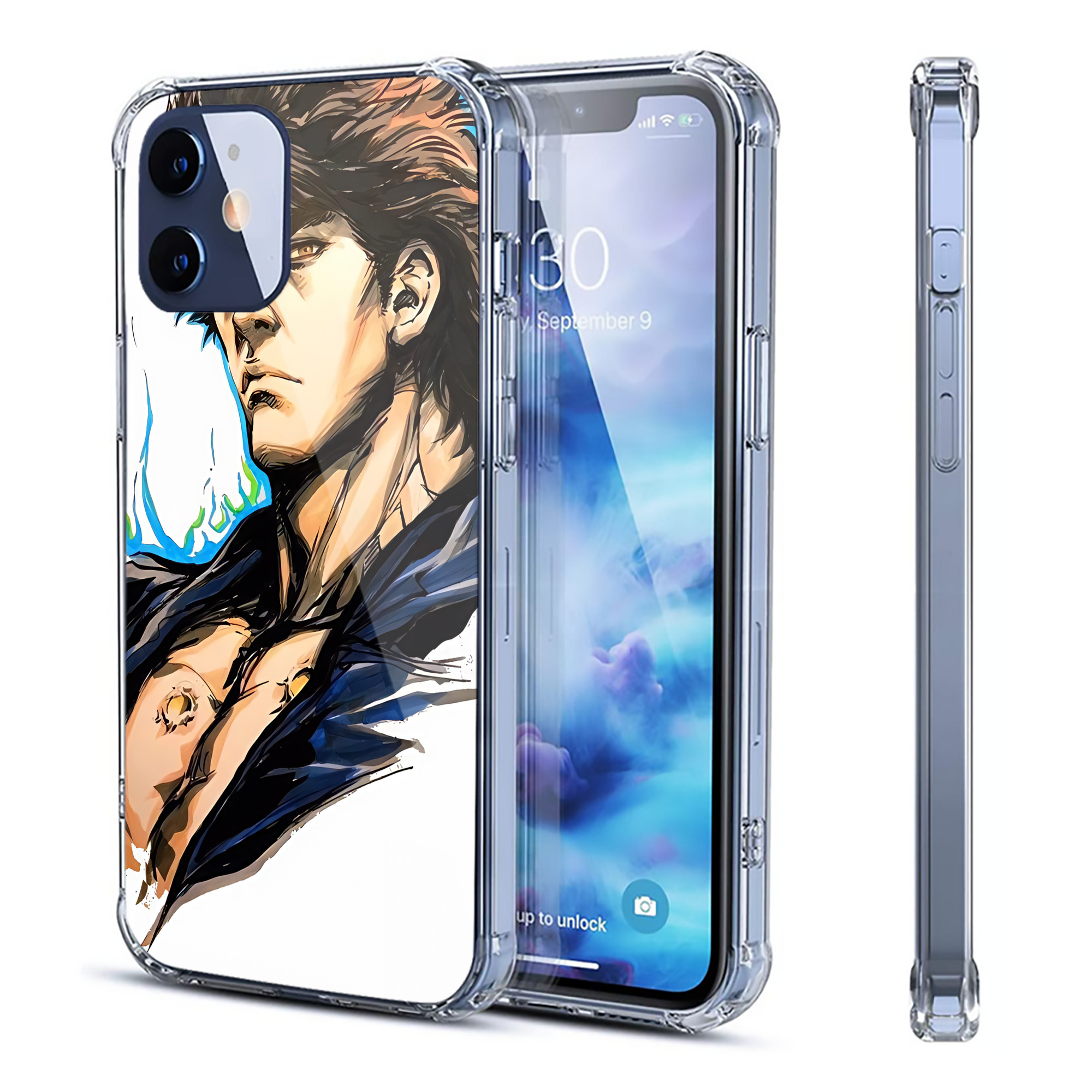 （画像用） 北斗の拳 Fist of the North Star 【iPhone 12シリーズ対応】透明スマホケース（クリアソフトケース）